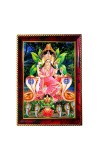 Maa Manasa Devi Photo Frame For Wall & Table | 7x9 Inch Golden Cherry Finish | Decorative Maa Manasa Devi Photo Frame For Home, Office & Pooja Room (F11695)