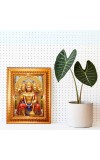 Lord Hanuman Golden Designer Photo Frame | 12x16 Inch Religious Wall Hanging Frame For Home & Office Decoration | Hindu Deity Spiritual Gift Item