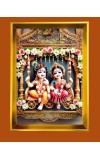 Golden Photo Frame - 10x14 Inches | Elegant Wooden Frame For Home, Office & Temple Decoration | Spiritual Wall & Table Decor and Gift Item