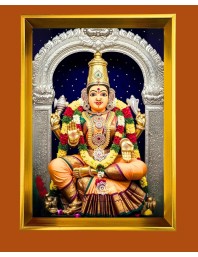 Mariamman Golden Photo Frame - 10x14 Inches | Elegant Wooden Frame For Home, Office & Temple Decoration | Spiritual Wall & Table Decor And Gift Item (F9540)