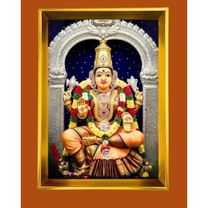 Mariamman Golden Photo Frame - 10x14 Inches | Elegant Wooden Frame For Home, Office & Temple Decoration | Spiritual Wall & Table Decor and Gift Item Mariamman Golden Photo Frame - 10x14 Inches | Elegant Wooden Frame For Home, Office & Temple Decoration | Spiritual Wall & Table Decor and Gift Item