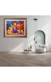 Divine couple radha krishna Big Photo Frame - 18x22 Inches for Home,Temple & Office Decoration