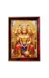 Jay Hanuman Photo Frame For Wall & Table | 7x9 Inch Golden Cherry Finish | Decorative Jai Hanuman Photo Frame For Home, Office & Pooja Room (F11898)
