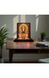 Car Desk/Table Top Lord Balaji Wooden Photo Stand 3x4 Inches, Compact & Stylish Spiritual Display For Car, Home & Office (Pack Of 1) (F15156)