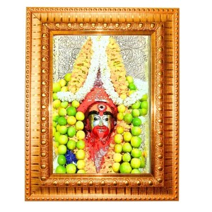 Joy Maa Tara Golden Designer Photo Frame | 14x18 Inch Religious Wall Hanging Frame For Home & Office Decoration | Hindu Deity Spiritual Gift Item