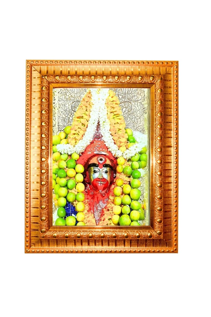 Joy Maa Tara Golden Designer Photo Frame | 10x14 Inch Religious Wall Hanging Frame For Home & Office Decoration | Hindu Deity Spiritual Gift Item
