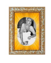 Sri Sri Anukul Chandra Thakur Spiritual Guru Digital Photo In Designer Frame, Size 10x16 Inch | Hindu Religious Picture For Home Temple, Office & Gift | Wall Art & Pooja Decor (F10486)