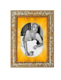 Sri Sri Anukul Chandra Thakur Spiritual Guru Digital Photo In Designer Frame, Size 16x20 Inch | Hindu Religious Picture For Home Temple, Office & Gift | Wall Art & Pooja Decor (F10486)