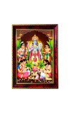Satyanarayana Photo Frame For Wall & Table | 7x9 Inch Golden Cherry Finish | Decorative Satyanarayana Photo Frame For Home, Office & Pooja Room (F11842)