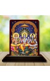 Car Desk/Table Top Lord Vishnu Shakar Brhma Wooden Photo Stand â€“ 3x4 Inches, Compact & Stylish Spiritual Display For Car, Home & Office (Pack Of 1) (F15165)