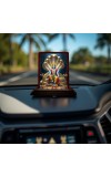 Car Desk/Table Top Lord Vishnu Wooden Photo Stand 3x4 Inches, Compact & Stylish Spiritual Display For Car, Home & Office (Pack Of 1) (F14535)