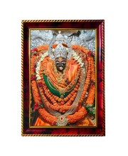 Goddess Sharadha Bhavani Photo Frame For Wall & Table | 7x9 Inch Golden Cherry Finish | Decorative Goddess Sharadha Bhavani Photo Frame For Home, Office & Pooja Room (F11607)