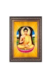 Gautama Buddha Spiritual Guru Digital Photo In Designer Frame, Size 8x12 Inch | Hindu Religious Picture For Home Temple, Office & Gift | Wall Art & Pooja Decor (F10455)