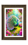 Peacock Big Photo Frame - 20x28 Inches For Home,Temple & Office Decoration (F10685)