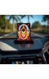 Car Desk/Table Top Goddess Maa Kali Wooden Photo Stand 3x4 Inches, Compact & Stylish Spiritual Display For Car, Home & Office (Pack Of 1) (F14178)