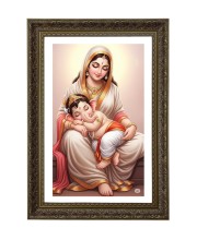 Parvati And Ganesh Big Photo Frame - 20x28 Inches For Home,Temple & Office Decoration (F11088)
