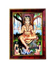 Lord Shiva Photo Frame For Wall & Table | 7x9 Inch Golden Cherry Finish | Decorative Lord Shiva Photo Frame For Home, Office & Pooja Room (F11764)