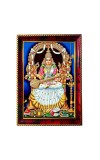 Maa Saraswathi Photo Frame For Wall & Table | 7x9 Inch Golden Cherry Finish | Decorative Maa Saraswathi Photo Frame For Home, Office & Pooja Room (F11854)