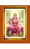 Mata Lakhsmi Golden Photo Frame - 16x20 Inches | Elegant Wooden Frame For Home, Office & Temple Decoration | Spiritual Wall & Table Decor And Gift Item (F9710)