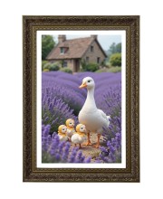Duck With Baby Big Photo Frame - 20x28 Inches For Home,Temple & Office Decoration (F11055)