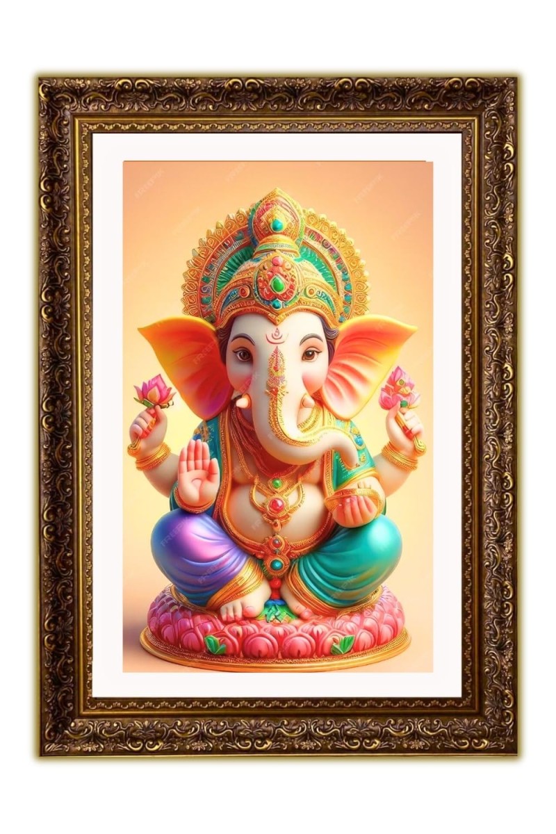 Vertical16X24 Inches Frame Big Photo Frame - 20x28 Inches For Home,Temple & Office Decoration (F10914)