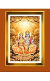 Golden Photo Frame - 10x14 Inches | Elegant Wooden Frame For Home, Office & Temple Decoration | Spiritual Wall & Table Decor and Gift Item