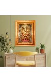 Goddess Saraswati Golden Designer Photo Frame | 12x16 Inch Religious Wall Hanging Frame For Home, Office Decoration and Spiritual Gift Item (M2)