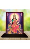 Car Desk/Table Top Goddess Lakshmi Wooden Photo Stand 3x4 Inches, Compact & Stylish Spiritual Display For Car, Home & Office (Pack Of 1) (F14542)