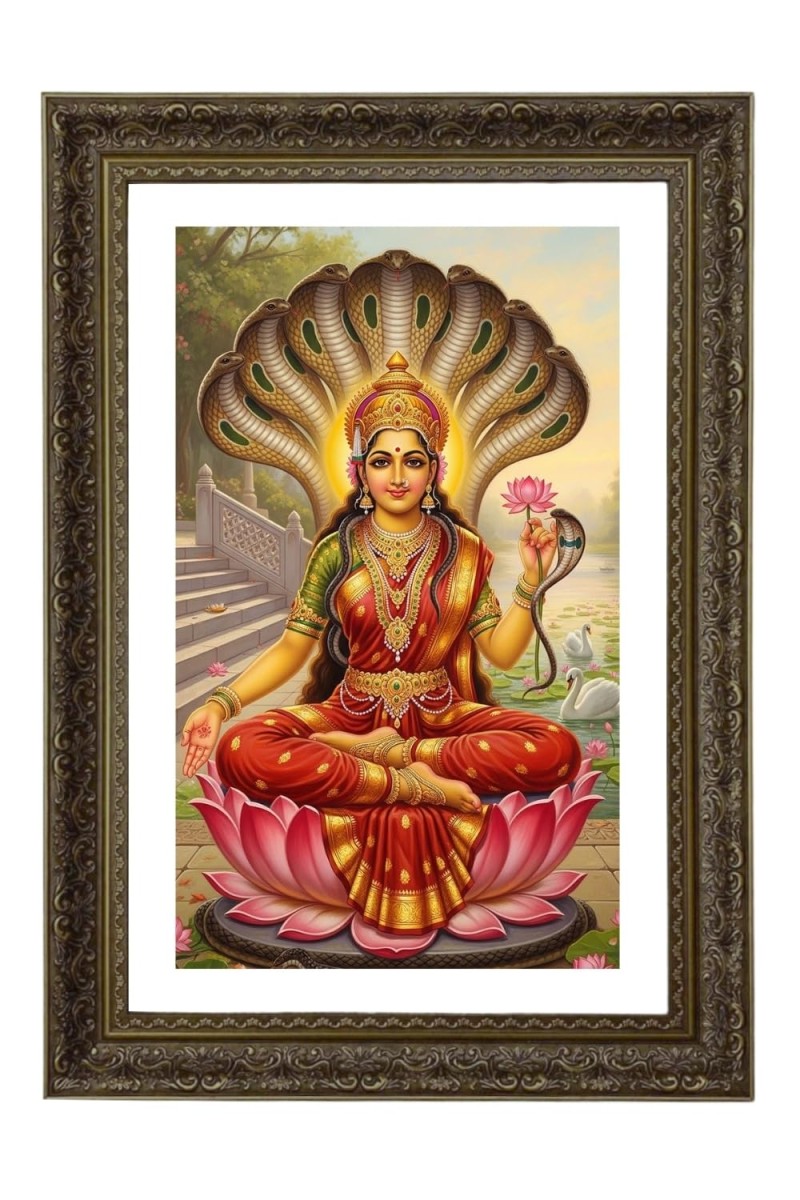 Maa Manasha Devi Big Photo Frame - 20x28 Inches For Home,Temple & Office Decoration (F11004)