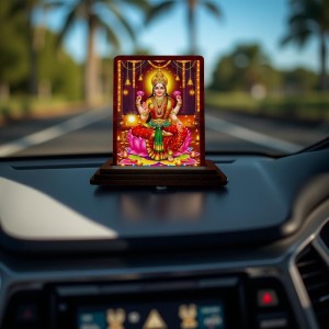Car Desk/Table Top Goddess Lakshmi Wooden Photo Stand 3x4 Inches, Compact & Stylish Spiritual Display For Car, Home & Office (Pack Of 1) (F14138) Car Desk/Table Top Goddess Lakshmi Wooden Photo Stand 3x4 Inches, Compact & Stylish Spiritual Display For Car, Home & Office (Pack Of 1) (F14138)