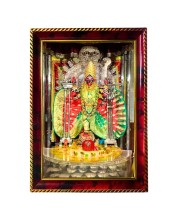 Goddess Shri Maha Kali Photo Frame For Wall & Table | 7x9 Inch Golden Cherry Finish | Decorative Goddess Shri Maha Kali Photo Frame For Home, Office & Pooja Room (F11601)