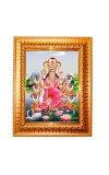 Maa Manasa Devi Golden Designer Photo Frame | 18x22 Inch Religious Wall Hanging Frame For Home & Office Decoration | Hindu Deity Spiritual Gift Item