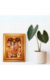 Lord Rama And Sita Golden Designer Photo Frame | 10x14 Inch Religious Wall Hanging Frame For Home & Office Decoration | Hindu Deity Spiritual Gift Item
