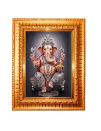 Maa Tara Golden Designer Photo Frame | 12x16 Inch Religious Wall Hanging Frame For Home, Office Decoration and Spiritual Gift Item (M1)