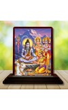Car Desk/Table Top Lord Shiva Wooden Photo Stand 3x4 Inches, Compact & Stylish Spiritual Display For Car, Home & Office (Pack Of 1) (F14292)