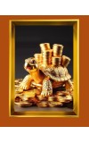 Golden Photo Frame - 10x14 Inches | Elegant Wooden Frame For Home, Office & Temple Decoration | Spiritual Wall & Table Decor and Gift Item