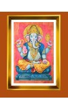 Golden Photo Frame - 10x14 Inches | Elegant Wooden Frame For Home, Office & Temple Decoration | Spiritual Wall & Table Decor and Gift Item