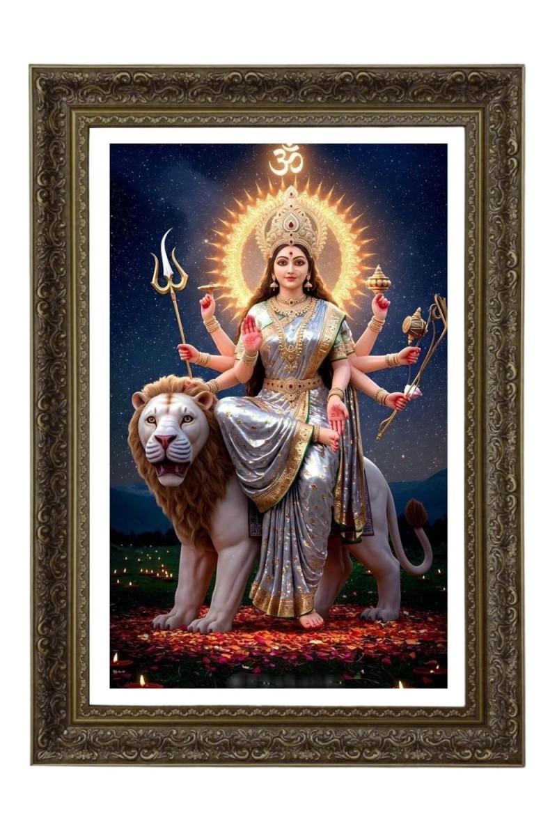 Maa Laxmi Big Photo Frame - 20x28 Inches For Home,Temple & Office Decoration (F11031)