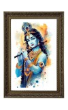 Divine Krishna Big Photo Frame - 20x28 Inches For Home,Temple & Office Decoration (F10760)