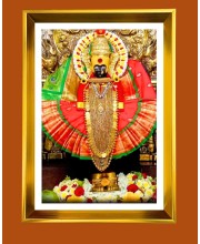 Golden Photo Frame - 10x14 Inches | Elegant Wooden Frame For Home, Office & Temple Decoration | Spiritual Wall & Table Decor and Gift Item