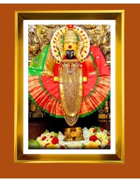 Golden Photo Frame - 10x14 Inches | Elegant Wooden Frame For Home, Office & Temple Decoration | Spiritual Wall & Table Decor and Gift Item
