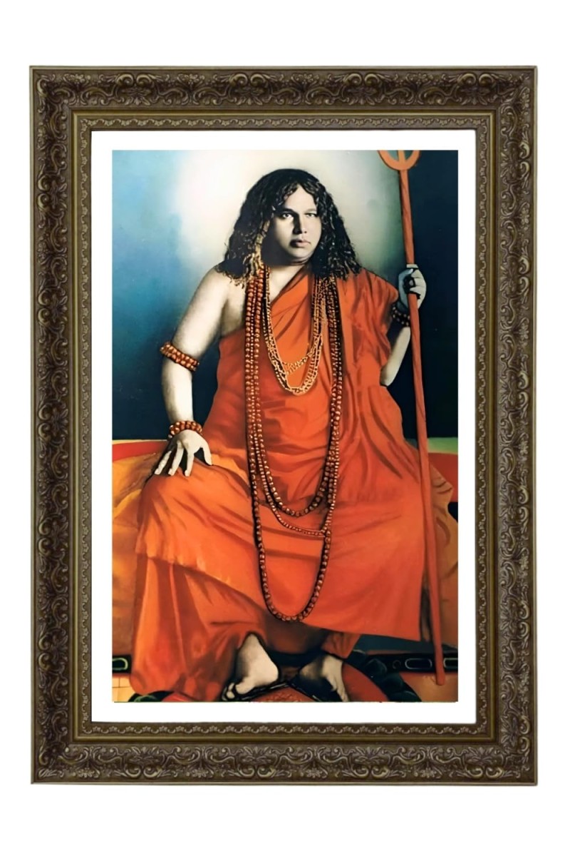 Swami Pranavananda Big Photo Frame - 20x28 Inches For Home,Temple & Office Decoration (F11083)