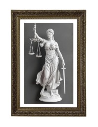 Lady Justice Big Photo Frame - 20x28 Inches For Home,Temple & Office Decoration (F10767)