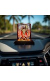 Car Desk/Table Top Maa Kali Matha Wooden Photo Stand 3x4 Inches, Compact & Stylish Spiritual Display For Car, Home & Office (Pack Of 1) (F14143)