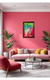 Radha Krishna Photo Frame For Wall & Table | 7x9 Inch Golden Cherry Finish | Decorative Radha Krishna Photo Frame For Home, Office & Pooja Room (F11657)