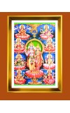 Golden Photo Frame - 10x14 Inches | Elegant Wooden Frame For Home, Office & Temple Decoration | Spiritual Wall & Table Decor and Gift Item