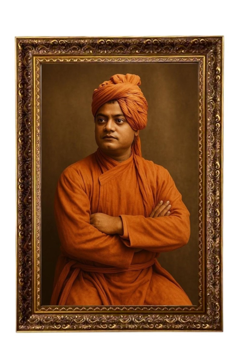 Swami Vivekananda Big Photo Frame - 20x28 Inches For Home,Temple & Office Decoration (F11172)