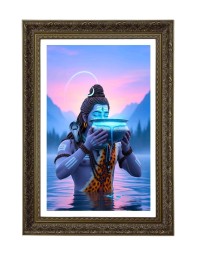Lord Mahadev Big Photo Frame - 20x28 Inches For Home,Temple & Office Decoration (F11060)