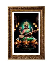 Devi Saraswati Big Photo Frame - 20x28 Inches For Home,Temple & Office Decoration (F11282)