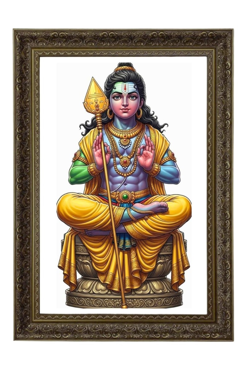 Lord Murugan Big Photo Frame - 20x28 Inches For Home,Temple & Office Decoration (F11015)